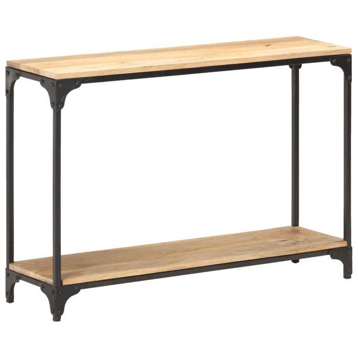 VidaXL Table Console 110x30x75 Cm Bois De Manguier Massif - Meuble Couloir Salon Marron
