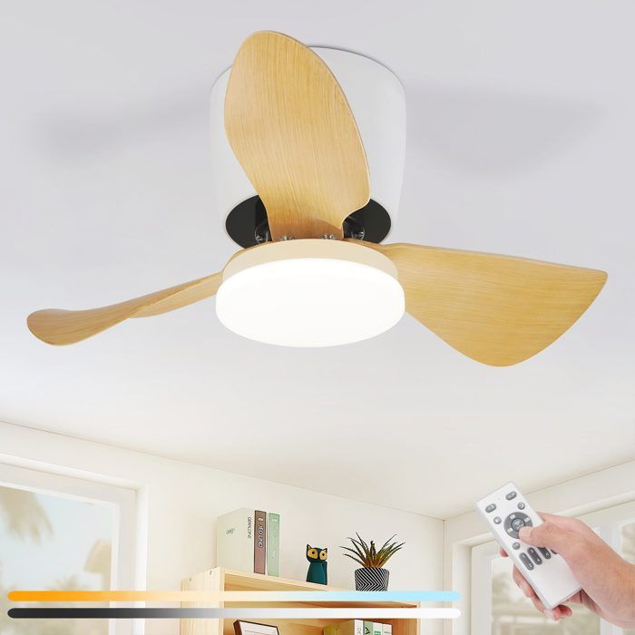 Ventilateur de plafond - NETTLIFE - 70 cm - 23 W - LED dimmable - Silencieux - Nettlife