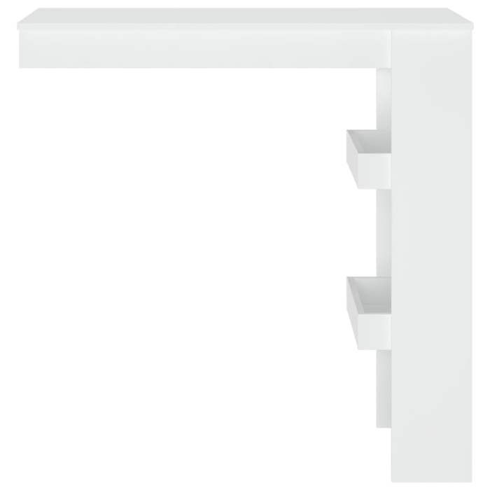 Table bar murale/Table cuisine - GKK - 2 personnes Blanc 102x45x103 5 cm Bois dingénierie gg@238