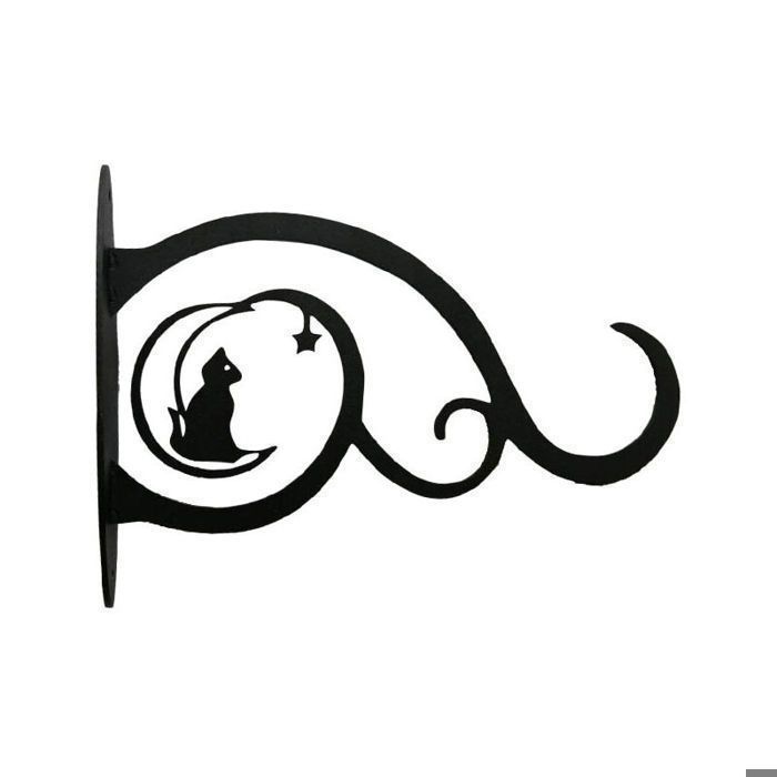 Meilleurs prix pour 1 Pièces Supports de Panier Suspendu en Fer Forgé en Métal, Suspension Mural Crochet Plante, Support Panier de Jardin, pour Pot