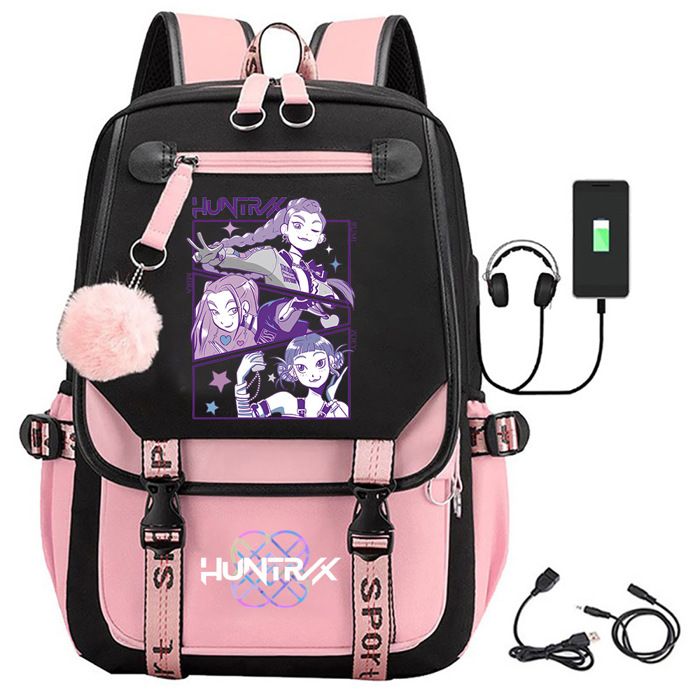 Sac à Dos Scolaire Japonais Demon Slayer - Toile Animée Noire Pour étudiants, Unisexe