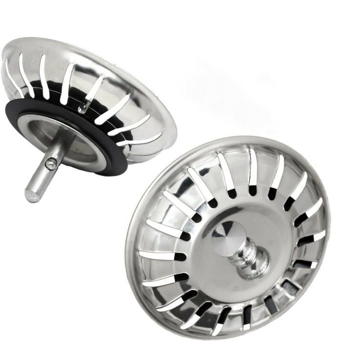 Lot De 2 Filtres D'Évier Raings En Acier Inoxydable - Diamètre 11,4cm, Doré - Anti-Bouchon