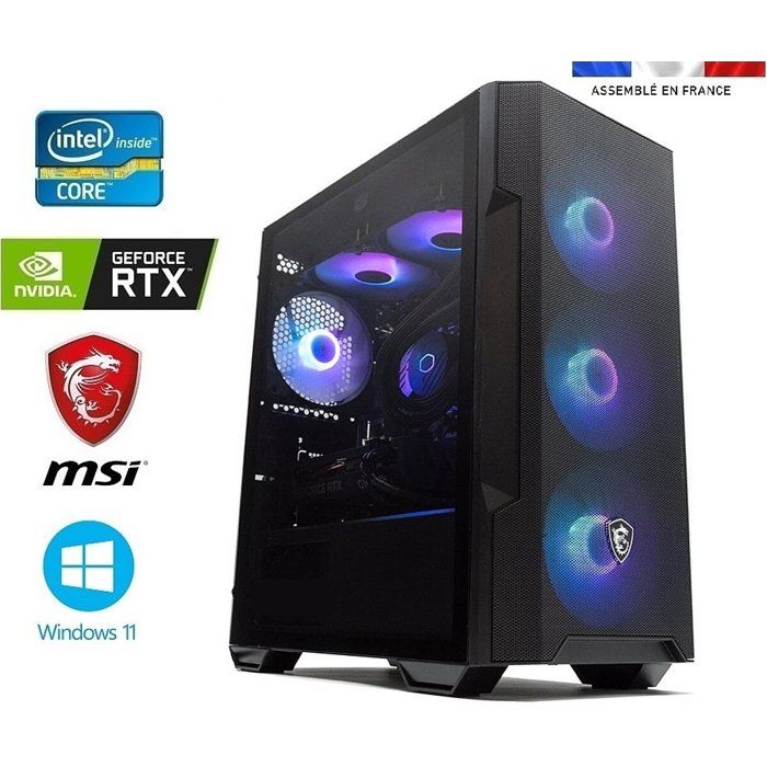 PC Gamer MSI I9 12900KF RTX 5060 8GO MSI GAMING Ram SSD MSI Mag M100R Windows 11