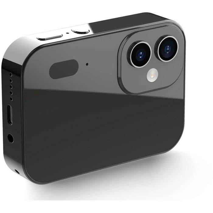 Appareil photo numérique 32 Go 4K 64 MP écran HD de 3 pouces zoom 16x enregistrement audio et vidéo 3600 mAh portable noir