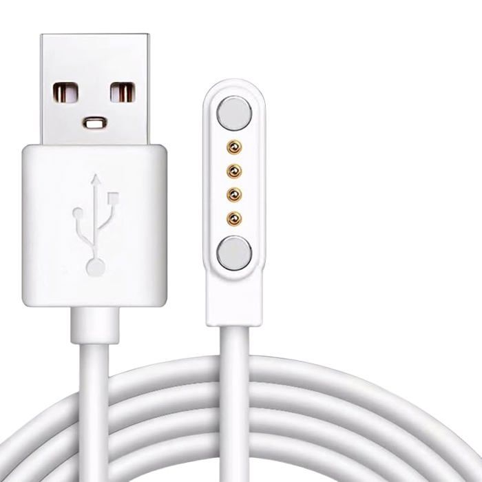 Chargeur magnétique pour montre connectée - ESTAMPILLE - 4 broches - 7 62 mm - Câble USB - Compatible montre enfant