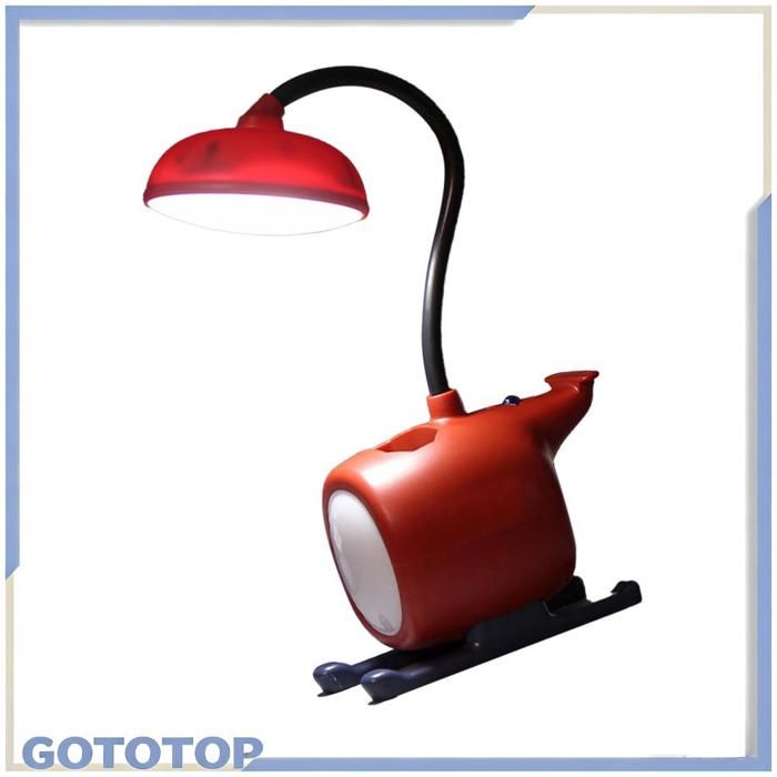 YOSOO Lampe de bureau LED de dessin animé Cartoon LED Desk Lamp Cute Airplane Shape Rechargeable Table Foldable linge poser Rouge