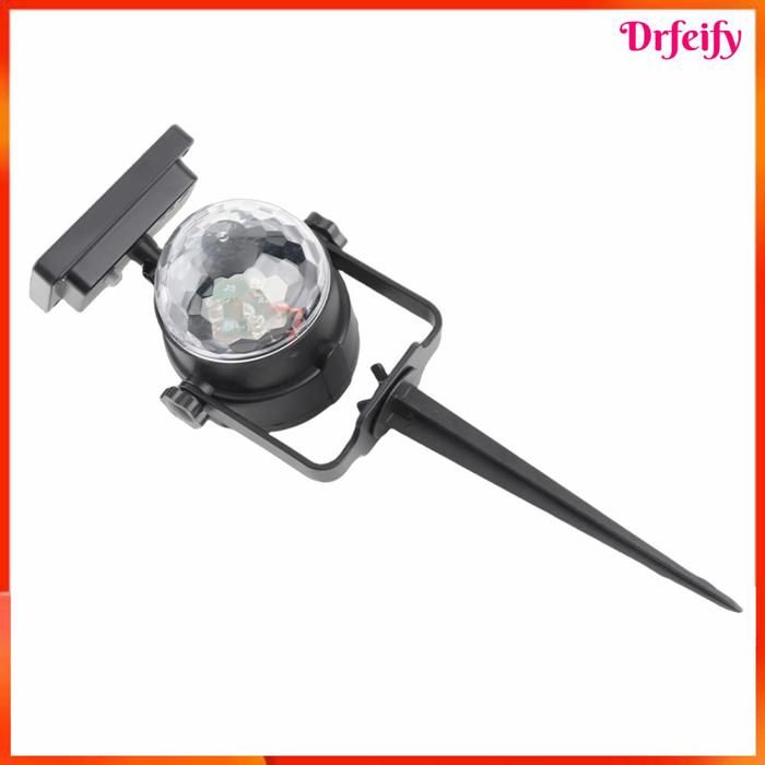 Projecteur LED solaire - AKOZON - Rotatif RVB - Étanche - Multicolore - À piquer