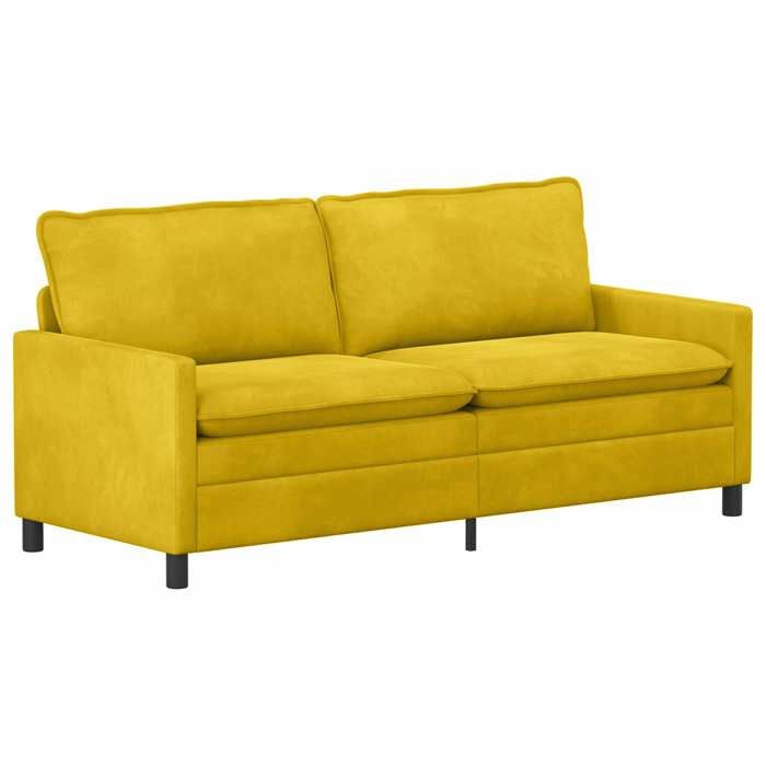 Canapé Jaune 196 x 81 x 87 5 cm Velours