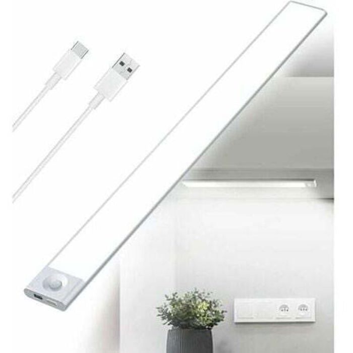 Réglette LED rechargeable - - 40 cm - Tricolore - Dimmable - 2500mAh - Détecteur de mouvement - USB-C - Sans fil ODIPIE