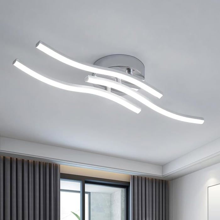 Lustre Salon Plafonnier Led Salon Lustre Chambre Plafonnier de Couloir 18W 1620LM Luminaires intérieur 3-led-6500k LUSTRE