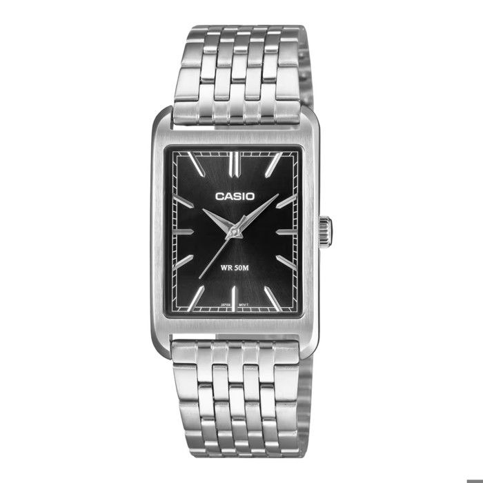 Montre - CASIO - MTP-B215D-1AVER - Acier inoxydable - Cadran noir - Étanchéité 5 bar