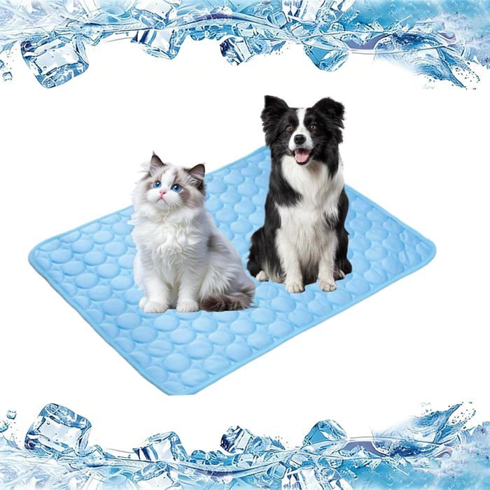 Tapis rafraîchissant pour chien 100 x 75 cm - Tapis rafraîchissant autonettoyant pour chiens et chats - Couverture rafraîchissante..