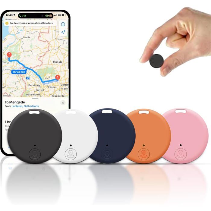 Dernier modèle 2025: lot de 5 mini traceurs GPS EasyFind pour véhicules suivi GPS global pour voiture système anti-vol pour vé...