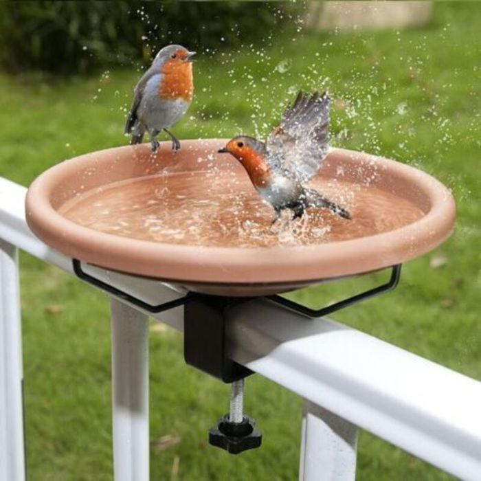 Abreuvoir Oiseaux Exterieur à Suspendre Abreuvoir Oiseaux à Poser pour Balcon Jardin Bains pour Oiseaux Sauvages Mangeoire O