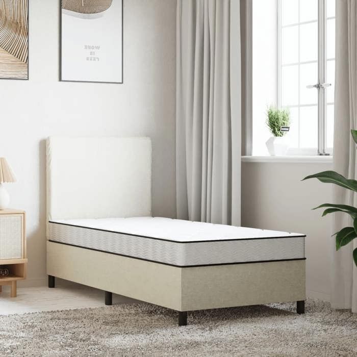 Matelas en mousse - COCO - tissu - blanc - 80 x 160 cm - housse amovible - fermeture zippée291359