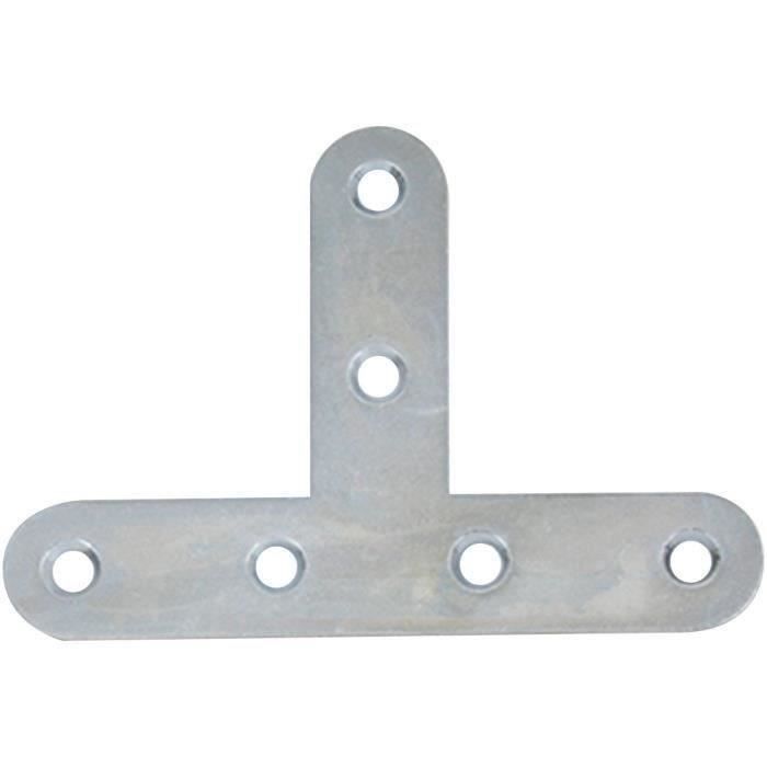 Equerre T têtes rondes 16x1,5 L.40mm zingué blanc x25