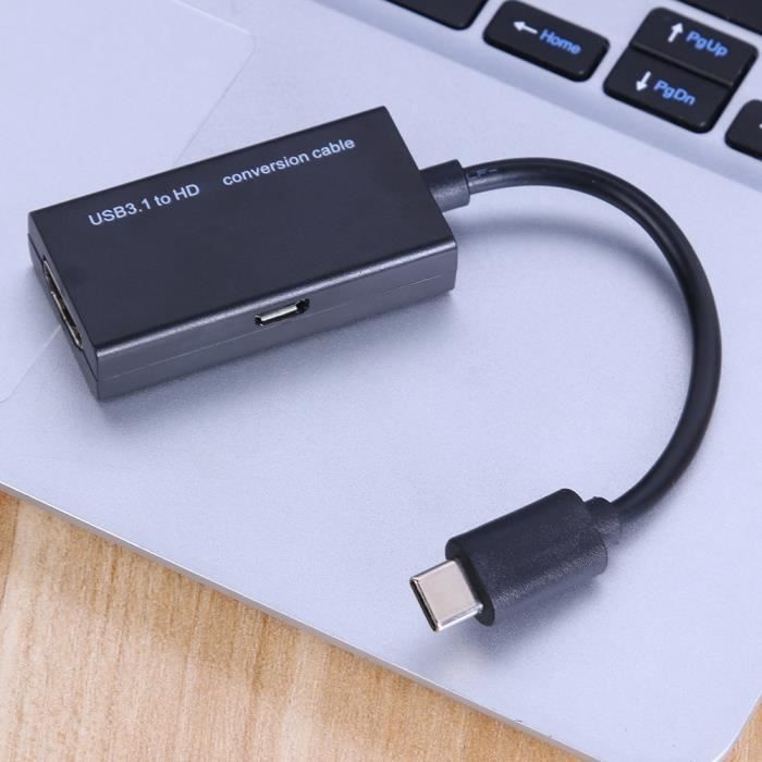 Noir Adaptateur USB C vers USB 3.1 OTG (Paquet de 2), Adaptateur USB