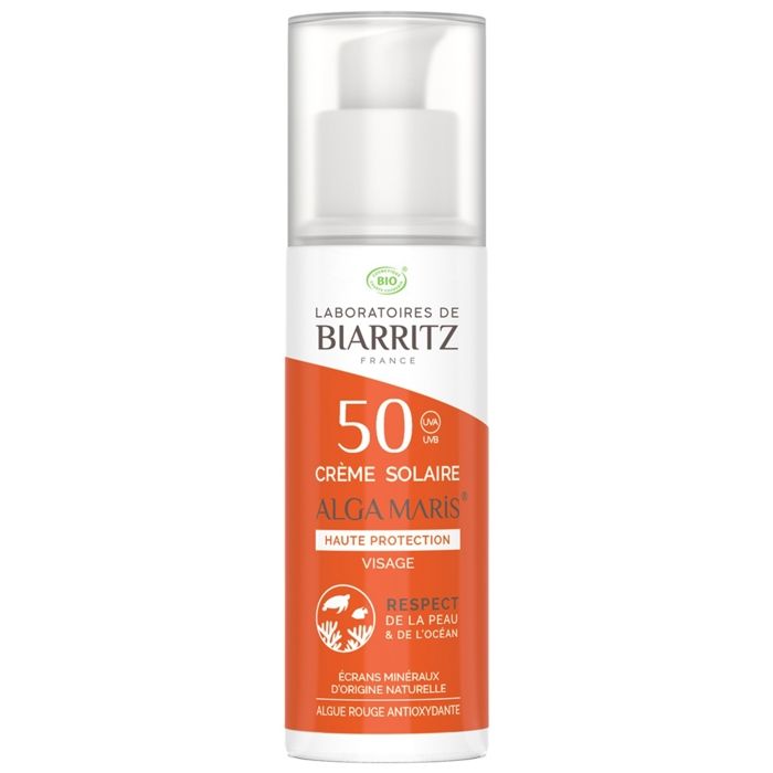 Laboratoires de Biarritz Algamaris Crème Solaire Visage Bio SPF50 50ml
