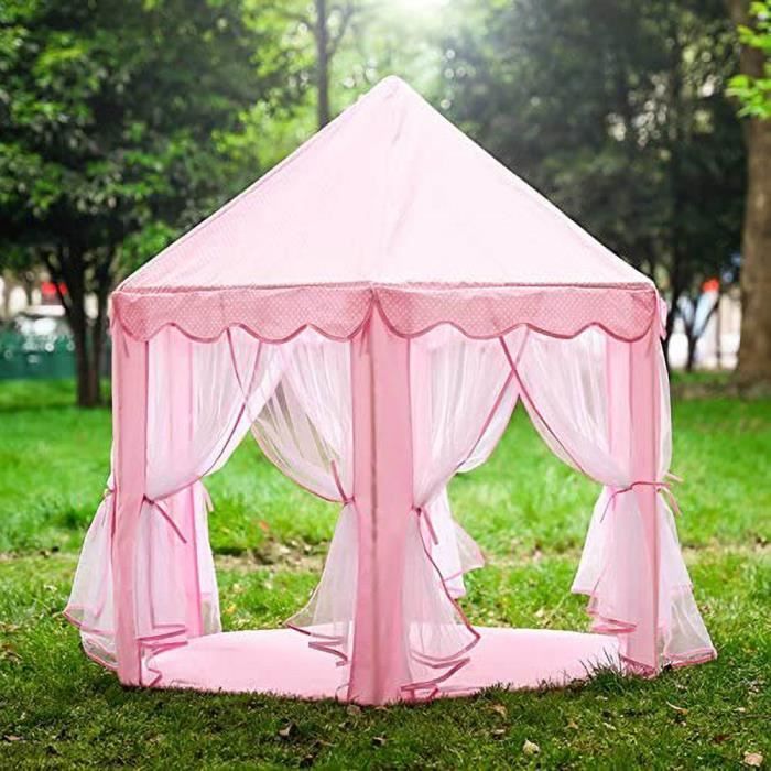 Alomejor cabane de jeu pour enfants Tente portative de ch?�teau de princesse avec l'?�toile LED 