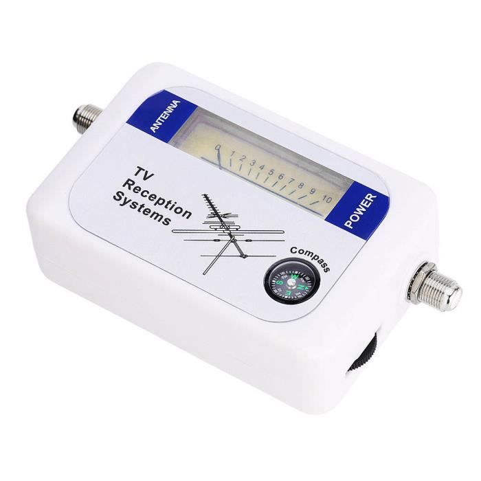 Testeur Signal Antenne TV DVB-T - Détecteur De Force Signal Numérique Terrestre Blanc