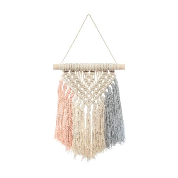 Décoration Murale Macramé Safari - 69 Cm, Coton Et Bois, Style Bohème Pour Salon Ou Chambre - 13