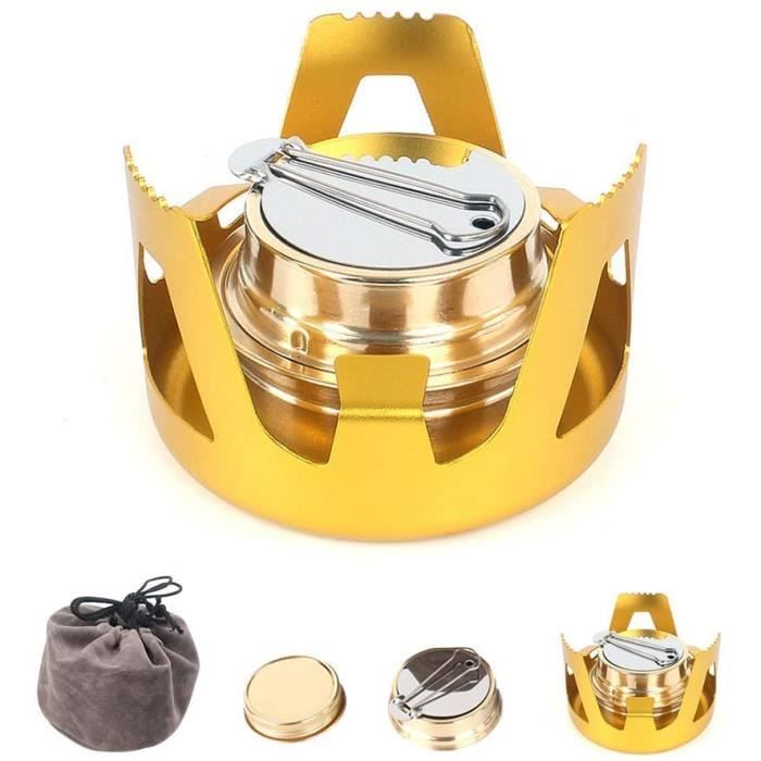 Brûleur à Alcool De Camping En Alliage D'aluminium | Four Portable 25x13cm | Pour Intérieur, Extérieur, Restaurant, Buffet