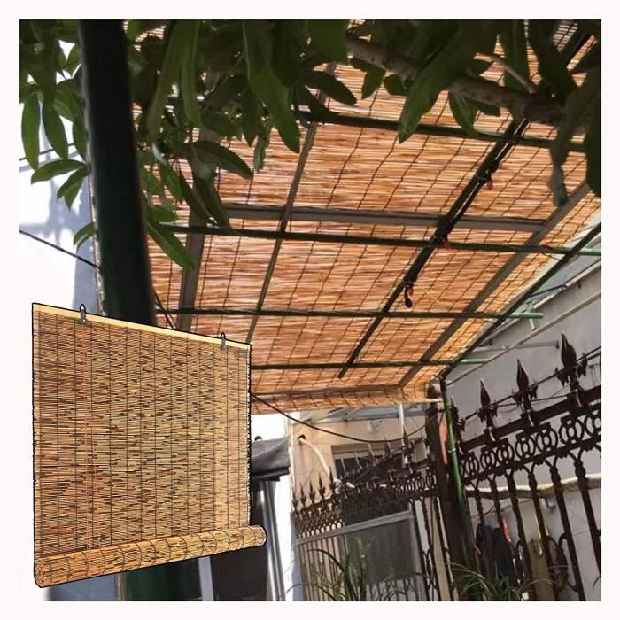 Rideau De Roseau Stores Enrouleurs en Bambou Naturel, Décoratifs