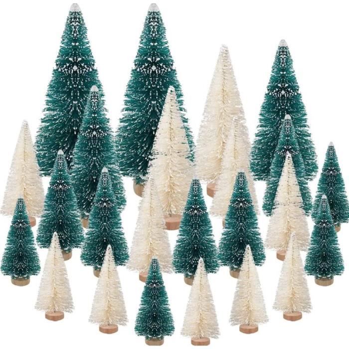 Sapin de Noël Mini 24 Pièces, Arbre de Noël Miniature Decoration,Mini