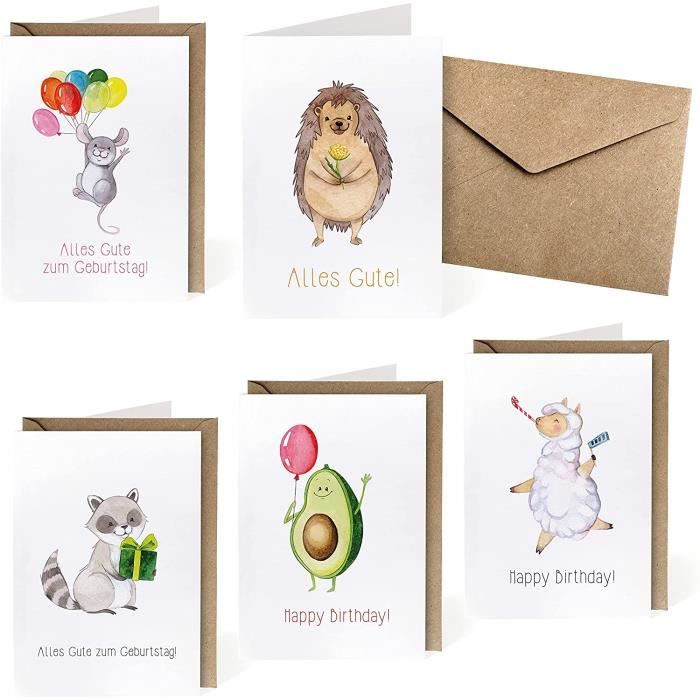 Lot De 5 Cartes D Anniversaire Avec Enveloppe Carte De Felicitations Cadeau Pour Maman Petite Amie Enfant Amusant Carte D Anni 1262 Cdiscount Beaux Arts Et Loisirs Creatifs