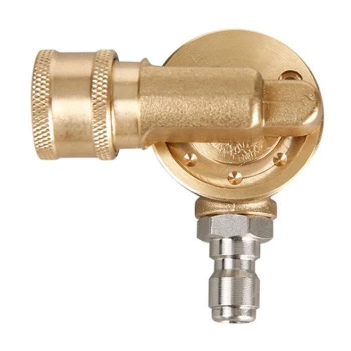 NUZAMAS Coupleur Pivotant Nettoyeur Haute Pression 1/4" - Rotation 360° 4500 PSI, Adaptateur Rapide Pour Kärcher Et Autres