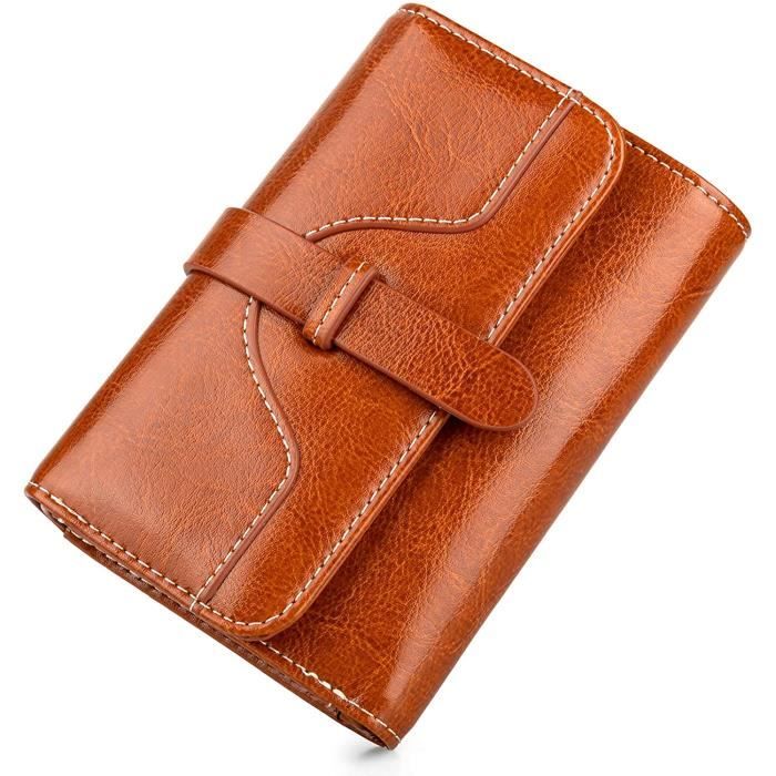Portefeuille Femme Grand Format En Cuir Nappa - Protection RFID/NFC - 14 Compartiments - Noir - 19x10x4 Cm