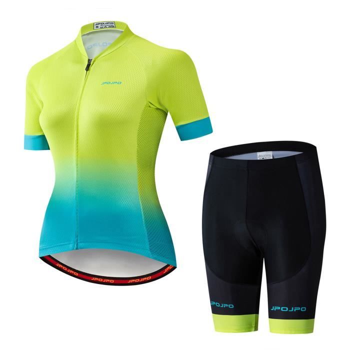 FitsT4 Cuissard de cyclisme court rembourré 4D pour femme Respirant