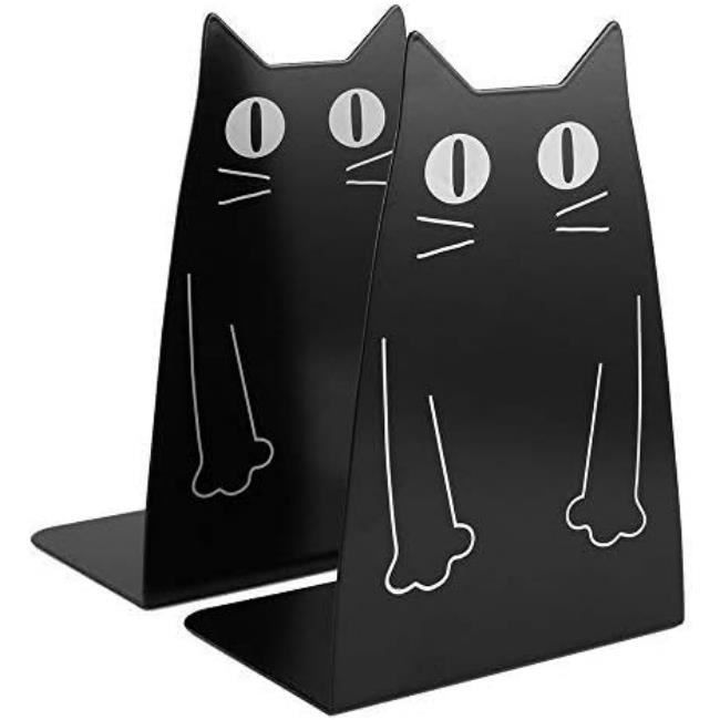 Serre-livres - Non spécifié - Chat mignon - Métal - Noir - 14x20.5x10.5cm