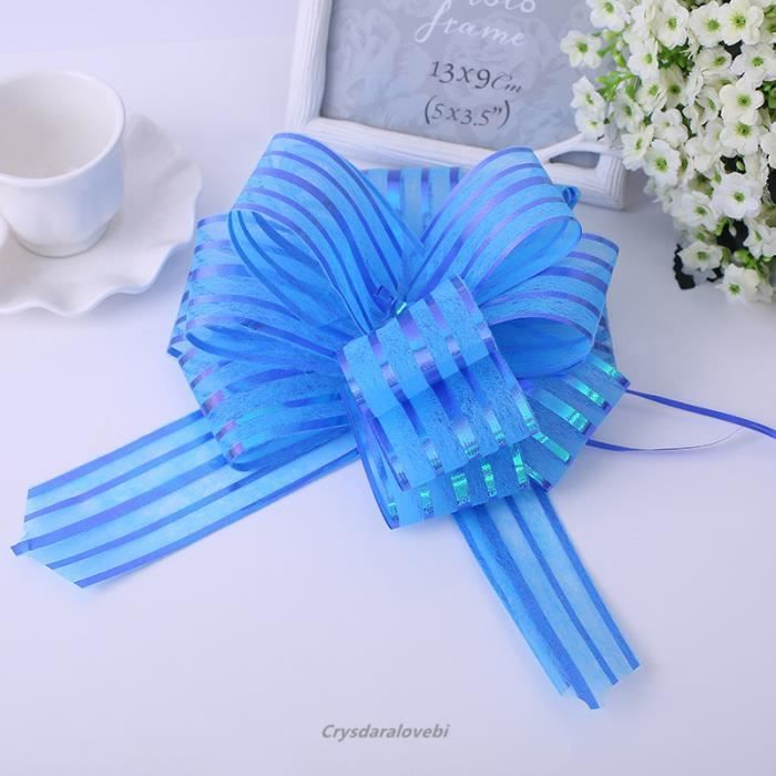 Chexin Lot de 30 nœuds roses avec ruban cadeau, nœuds à tirer, grands