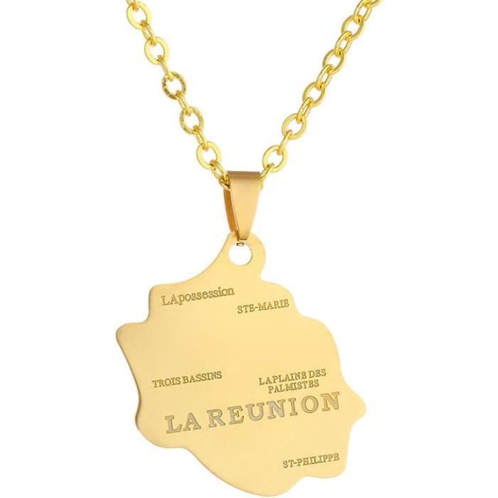 Collier Carte Brésil Alwida - Pendentif Drapeau Patriotique Pour Homme/femme