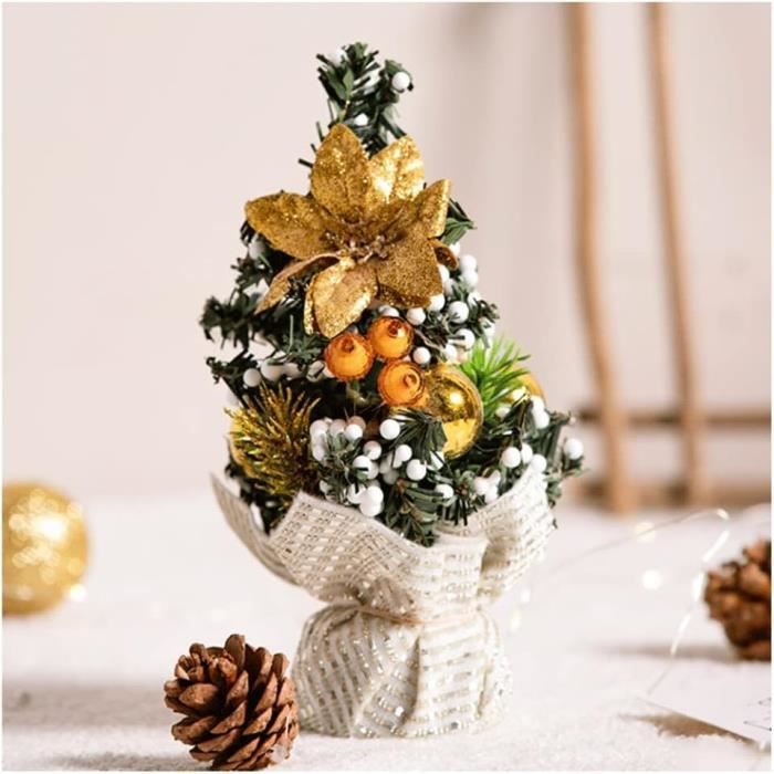 Lot de 5 décorations de Noël VORMA Arbre de Noël 25 cm Beige/vert