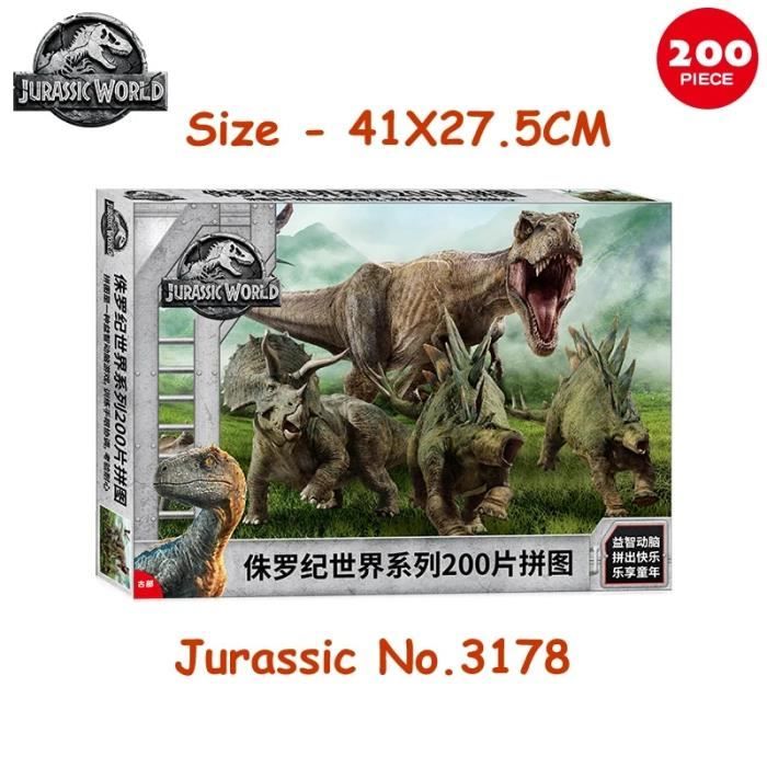 Puzzle 200 pièces thème dinosaures pour enfant,jouet éducatif,pour 5 ans et  plus,n ° 3 sacrifice,vorannosaure- 3178 With Box