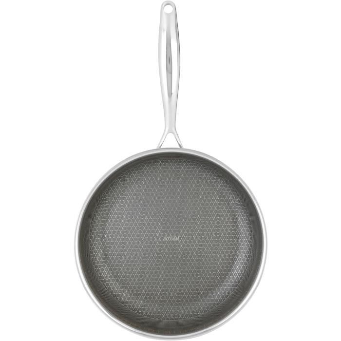 Poêle en Acier Inoxydable Triply Ø 28 cm Revêtement Nid d