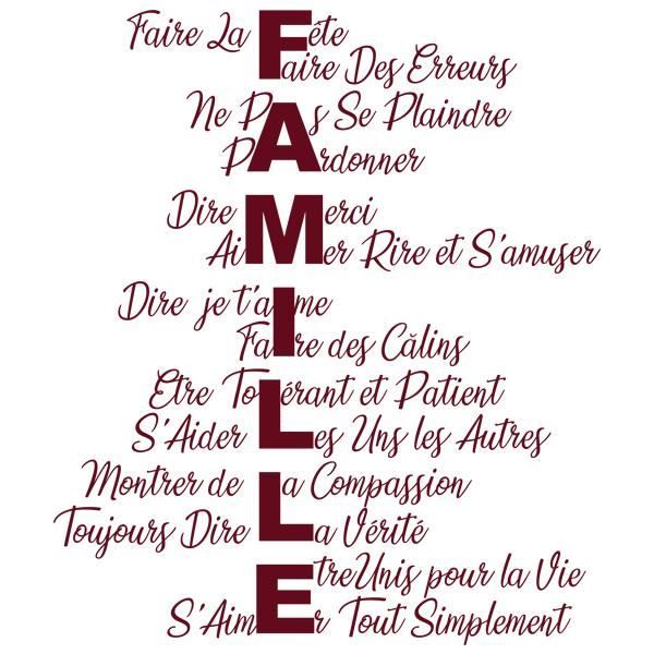 Sticker Citation Mesostiche Et Acrostiche Famille 70x60 Cm Bordeaux Tex053 Cdiscount Maison Sticker Citation Mesostiche Et Acrostiche Famille 70x60 Cm Bordeaux Tex053 Cdiscount Maison