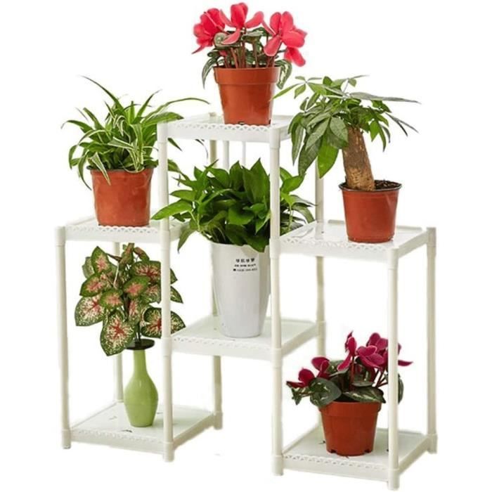Fleur étagère Rack Salon Balcon Fleur étagère Multi-Couche intérieure ...