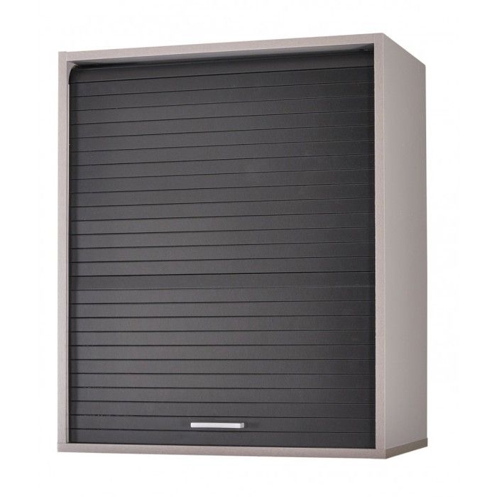 Meuble Cuisine Alu Bicolore 60 Cm H 72 Cm Coloris Noir Simmob