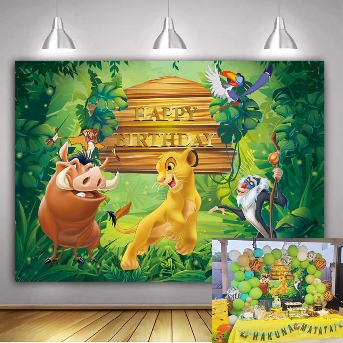 Toile De Fond Jungle Enchantée 3x2.4m - Décoration Anniversaire Enfant, Photobooth, Fête - 11