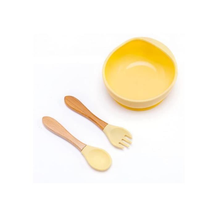 Let S Make Assiette Bebe Avec Bol En Silicone A Ventouse Ensemble D Assiettes Pour Enfants 3 Pieces Cdiscount Puericulture Eveil Bebe