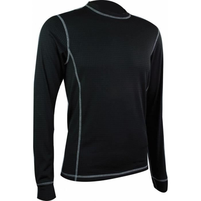 T-Shirt Thermique Homme Manches Longues Col Roulé – Sous-Vêtement Chaud D'Hiver Respirant Et Confortable
