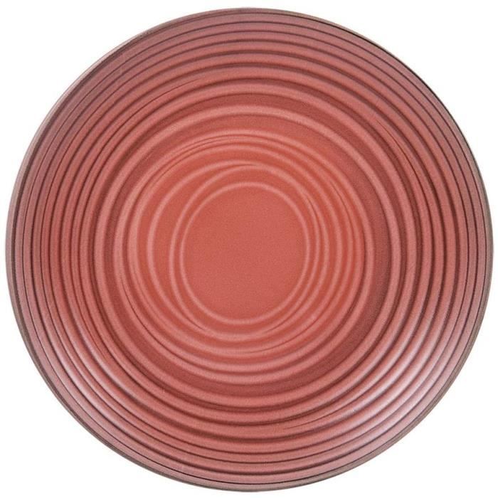 Assiettes Plates Garden Table Passion - Lot De 6 - Faïence Portugaise - Lave-Vaissable Micro-Ondable