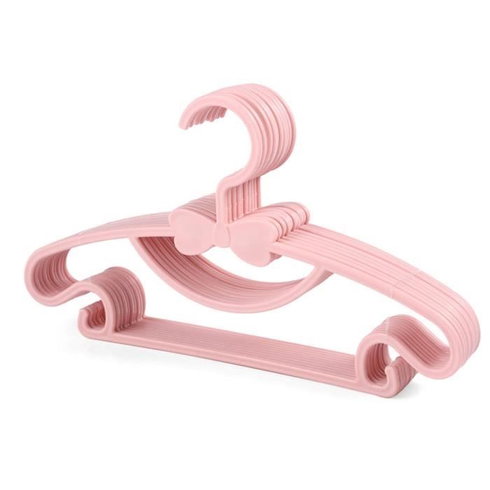 Bebe Accrochage Enfant Vetements Cintres Bow Non Slip Armoire Cintres Pour Les Enfants Nouveau Nes Vetements Pour Enfants Rose 10pcs Cdiscount Maison