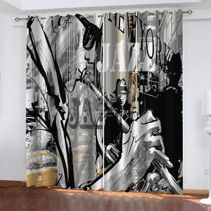Rideaux Occultants De Bord De Mer 3D - De Luxe - Vert - 60x120cm