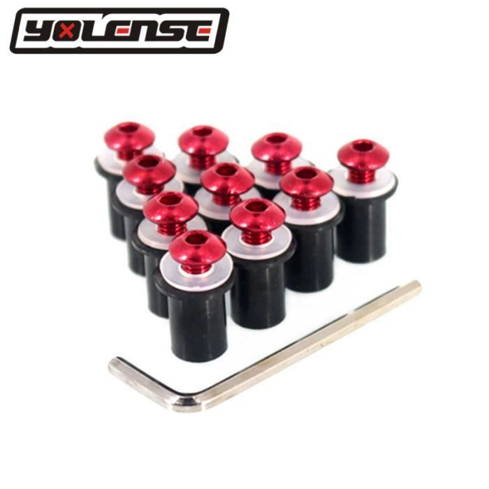 KIT DE 158 vis carénage noires, clips fixation pour moto EUR 21,57