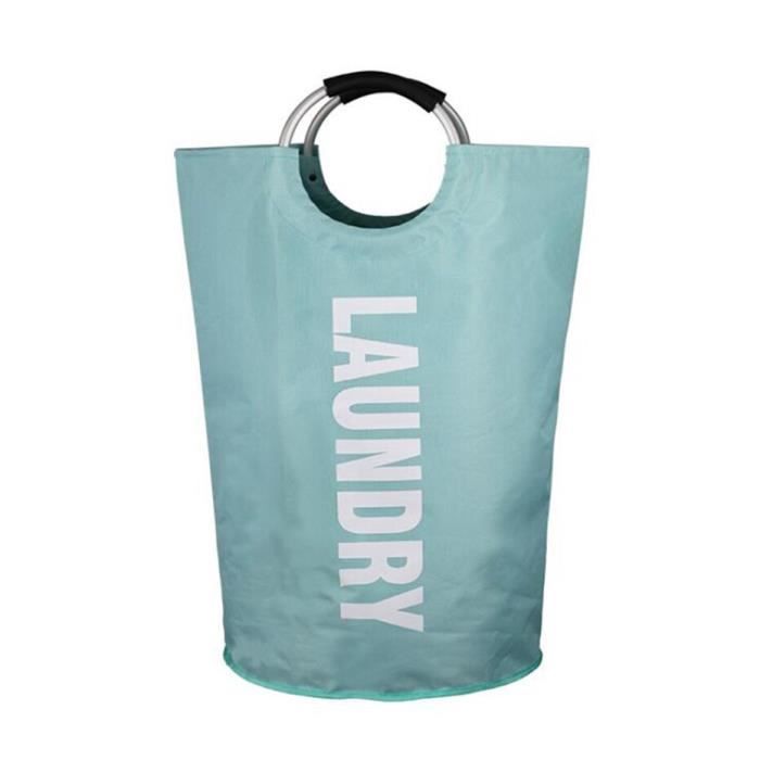 Panier à Linge Pliable 90L Gris - Imperméable Et Super Spacieux !