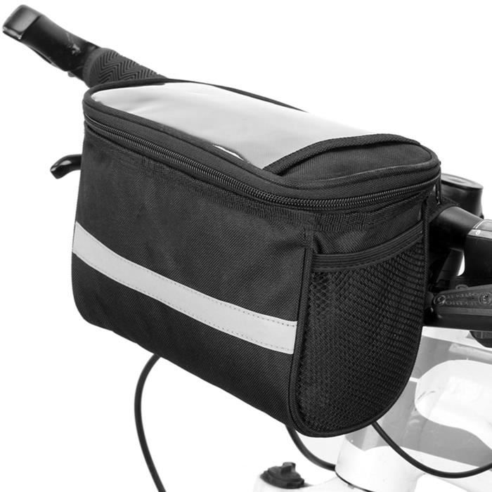 Panier vélo,Sac avant isolé pour vélo, sacoche de guidon pour vtt, panier isotherme avec bande